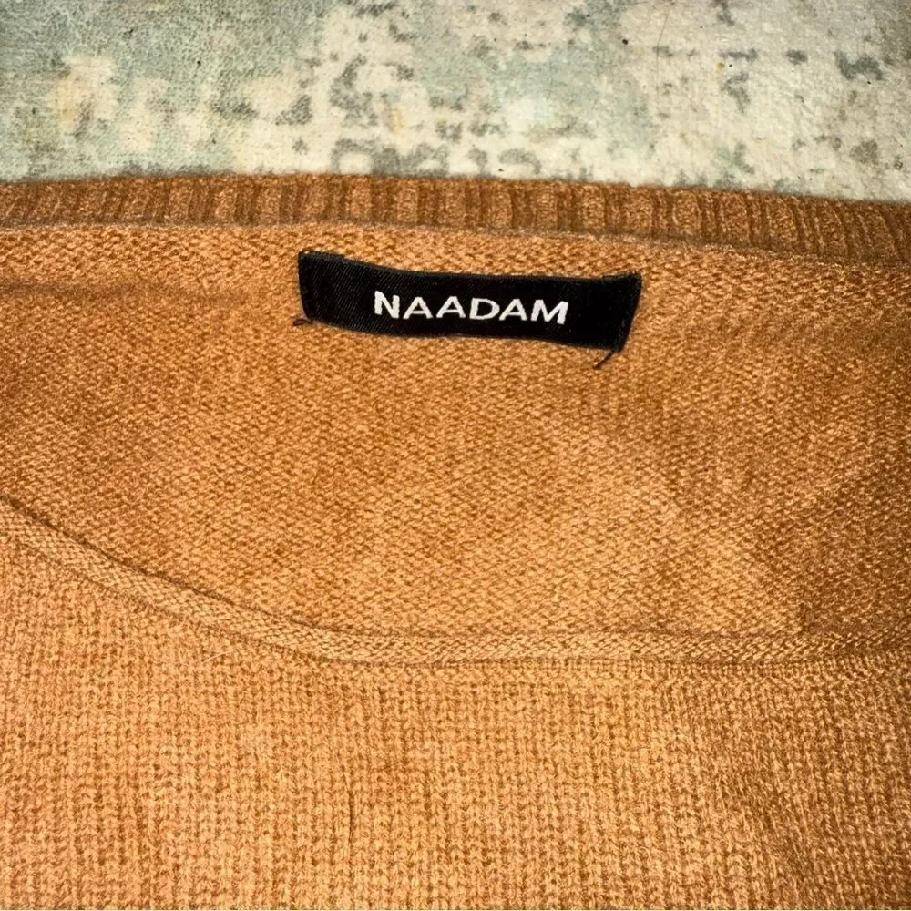 NAADAM Women's Tan cashmere Crew Neck Sweater